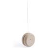 Yo-Yo Cretium in legno di pino naturale, filo bianco, Ø5cm Personalizzate o neutre