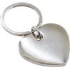 Portachiavi LOVELY cuore acciaio inox lucido 3,9x4cm 33g Personalizzate o neutre