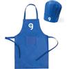 Kit grembiule e cappello bimbi TNT colorato tasca regolabile Personalizzate o neutre