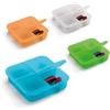 Portapillole in plastica 4 scomparti, compatto 6x6 cm Personalizzate o neutre