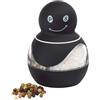 Macina sale e pepe INNOVATION nero doppia funzione in plastica 10,5 cm Personalizzate o neutre
