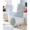 Set tazzine espresso BUONGUSTO porcellana bianca 6 persone box Personalizzate o neutre