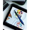 Penna Sway Touch blu, punta touchscreen, impugnatura soft, 13,5 cm Personalizzate o neutre