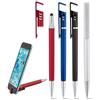 Penna Tecna blu metallizzata con punta touch e supporto smartphone Personalizzate o neutre