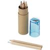 Set matite colorate 7 pezzi con temperamatite in cartoncino Personalizzate o neutre