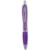 RIOCOLOUR Penna a sfera ABS nera con dettagli argento, 14cm Personalizzate o neutre