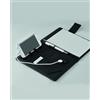 Powernoty Cartella A5 in lino-PU con Powerbank 4000mAh Nera Personalizzate o neutre