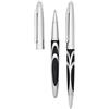 Set da scrittura BROADWAY nero e argento in ottone con custodia Personalizzate o neutre