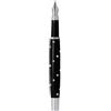 Penna stilografica ST. PETERSBURG nera, Swarovski, ottone Personalizzate o neutre