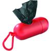 Porta sacchetti TEDY cilidrico con moschettone 10pz plastica verde Personalizzate o neutre
