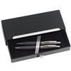 Set Scrittura Black Elegance: Penna Stilografica & Sfera Gun-Metal Personalizzate o neutre