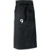 Grembiule Bar Naeker in policotone nero, 2 tasche, 96x80 cm Personalizzate o neutre