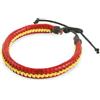 Bracciale intrecciato Spagna in pelle, 19 cm, rosso e giallo Personalizzate o neutre