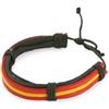 Braccialetto in pelle 17cm rosso giallo stile Spagna Personalizzate o neutre