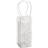 Borsa refrigerante PVC trasparente per 1 bottiglia con manici 35cm Personalizzate o neutre