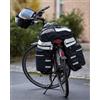 Set borse bici BIKE nere, riflettenti, antipioggia e zaino, poliestere Personalizzate o neutre