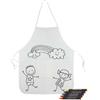 Grembiule bambini TNT con 5 pastelli a cera Personalizzate o neutre