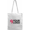 Shopper Cotone Bianco 180g con Soffietto - Manici Lunghi 38x42x8 Personalizzate o neutre