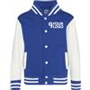 AWDis Kids Varsity Jacket bicolore in cotone felpato, logo personalizzabile Personalizzate o neutre