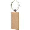 Portachiavi rettangolare in legno naturale 3x1,6 cm | Personalizzate o neutre
