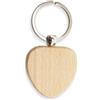 Portachiavi cuore in legno 4x4 cm Leggero e unico Personalizzate o neutre