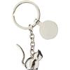 Portachiavi Gatto Alluminio 3,4x3cm 45g Confezione Elegante Personalizzate o neutre