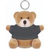 Orsetto portachiavi con t-shirt bianca in cotone 100% NIL 5x9 cm Personalizzate o neutre