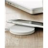 FLAKE CHARGER wireless 5W tondo in plastica, colore bianco Personalizzate o neutre