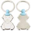 Portachiavi ciuccio bebè in alluminio 3,3x5 cm Argento - Personalizzate o neutre