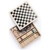 Set Gioco Xigral in Legno: Scacchi, Dama, Domino, Mikado 16cm Personalizzate o neutre
