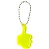 Portachiavi Riflettente Giallo PVC Thumb Up , 5x3,5 cm Personalizzate o neutre