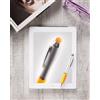 RIOTOUCH Penna a sfera blu con touch screen, ABS nero, grip morbido Personalizzate o neutre