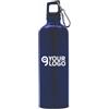 Borraccia Alluminio 750 ml con Moschettone Argento Personalizzate o neutre