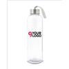 Bottiglia vetro 500 ml tappo metallo nastro silver Personalizzate o neutre