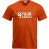 Clique T-shirt Uomo in Cotone Scollo a V Manica Corta Personalizzate o neutre