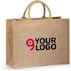 Shanti Borsa Shopper in Juta Naturale con Manici Rigidi 43x34x17,5 Personalizzate o neutre