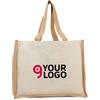 Shopper Juta e Canvas 320g elegante 42,5x32x19cm resistente Personalizzate o neutre