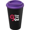 Americano Eco bicchiere 350 ml nero in PP riciclato con coperchio Personalizzate o neutre