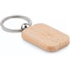 POTY WOOD Portachiavi Rettangolare in Legno Naturale 4,5x3 cm Personalizzate o neutre