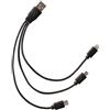Cavetto 3 in 1, 24cm, Lightning/USB-C/Micro USB Personalizzate o neutre