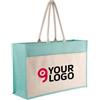 Borsa mare Juta e Cotone con tasca esterna Personalizzate o neutre