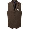 Premier Gilet Uomo Y Herringbone Lana, Fodera Raso Personalizzate o neutre