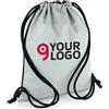 Bag Base Sacca Riflettente B&C nera 48x40cm, 85% poliestere, tasca zip Personalizzate o neutre