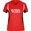 James & Nicholson T-shirt running donna traspirante V-neck bicolore 140g/m² Personalizzate o neutre