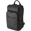 Zaino Rishi 15" in PU 600D nero, USB, scomparto laptop, 50x33x15 Personalizzate o neutre