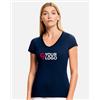 Fruit of the Loom T-shirt donna cotone 100% scollo a V Iconic bianca soft fit Personalizzate o neutre