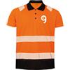 Result Polo alta visibilità riciclata WORKTEAM arancione/giallo, EN ISO 20471 Personalizzate o neutre