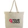 Borsa mare cotone 100% con zip e manici in corda Personalizzate o neutre