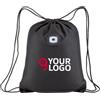 Zainetto LED COB USB in poliestere 300T 34x45 cm nero Personalizzate o neutre