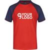 James & Nicholson T-shirt uomo James Nicholson raglan bicolore 100% cotone 180g/m² Personalizzate o neutre